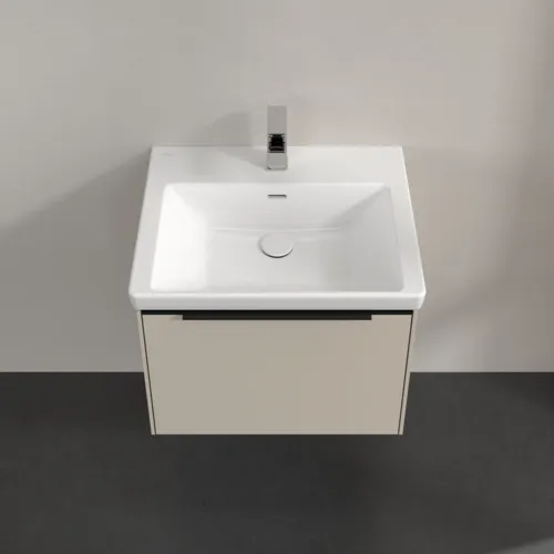 VILLEROY BOCH Subway 3.0 Vanity unit, s osvětlením, 1 zásuvka, 572 x 429 x 478 mm, Cashmere Grey #C577L1VN, obrázek 4