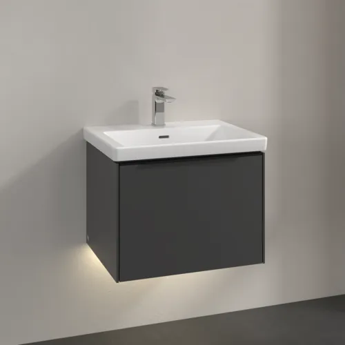 VILLEROY BOCH Subway 3.0 toaletní skříňka, s osvětlením, 1 zásuvka, 572 x 429 x 478 mm, grafitová barva #C577L1VR, obrázek 2
