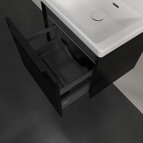 VILLEROY BOCH Subway 3.0 Vanity unit, s osvětlením, 1 zásuvka, 473 x 429 x 408 mm, černý dub #C580L1AB, obrázek 7