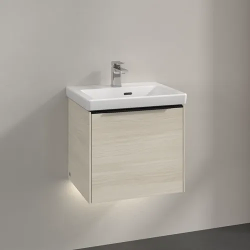 VILLEROY BOCH Subway 3.0 Vanity unit, s osvětlením, 1 zásuvka, 473 x 429 x 408 mm, bílý dub #C580L1AA, obrázek 2