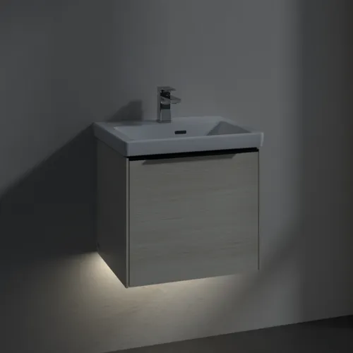 VILLEROY BOCH Subway 3.0 Vanity unit, s osvětlením, 1 zásuvka, 473 x 429 x 408 mm, bílý dub #C580L1AA, obrázek 5
