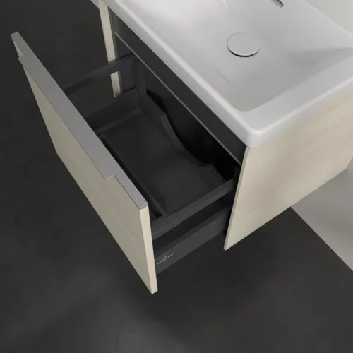 VILLEROY BOCH Subway 3.0 Vanity unit, s osvětlením, 1 zásuvka, 523 x 429 x 448 mm, bílý dub #C579L0AA, obrázek 7