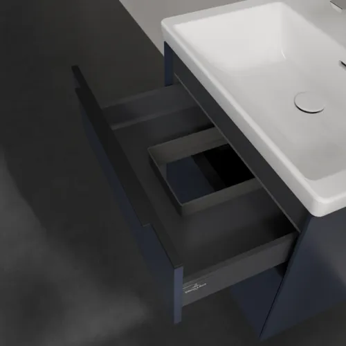 VILLEROY BOCH Subway 3.0 Vanity unit, s osvětlením, 2 výsuvy, 622 x 576 x 478 mm, Marine Blue #C576L1VQ, obrázek 8