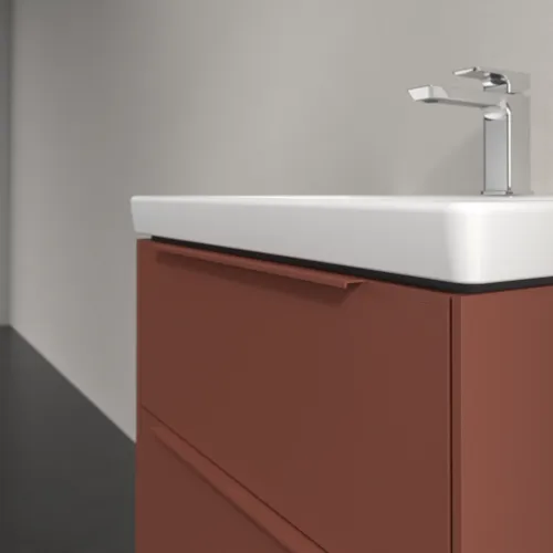 VILLEROY BOCH Subway 3.0 Vanity unit, s osvětlením, 2 výsuvy, 572 x 576 x 478 mm, vínově červená #C578L2AH, obrázek 6