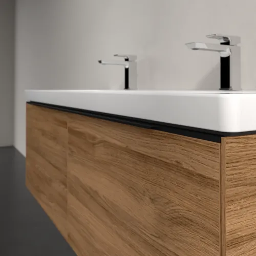 VILLEROY BOCH Subway 3.0 Vanity unit, s osvětlením, 2 výsuvy, 1272 x 429 x 478 mm, dub Kansas #C601L1RH, obrázek 6