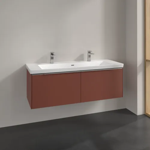 VILLEROY BOCH Subway 3.0 Vanity unit, 2 výsuvy, 1272 x 429 x 478 mm, Vínově červená #C60100AH, obrázek 2