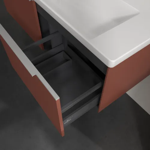 VILLEROY BOCH Subway 3.0 Vanity unit, 2 výsuvy, 1272 x 429 x 478 mm, Vínově červená #C60100AH, obrázek 6
