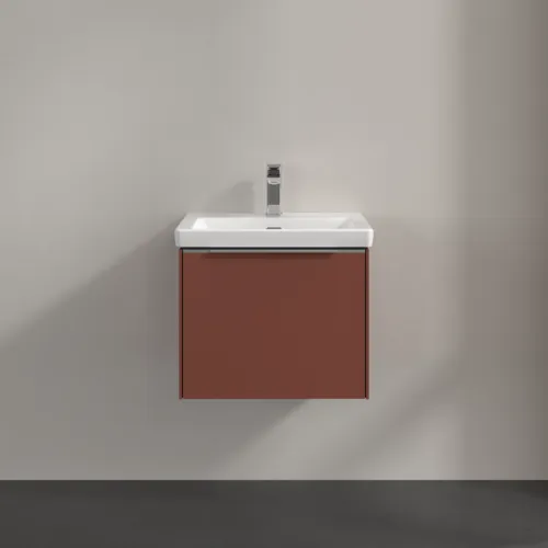 VILLEROY BOCH Subway 3.0 Vanity unit, s osvětlením, 1 zásuvka, 523 x 429 x 448 mm, vínově červená #C579L0AH, obrázek 3