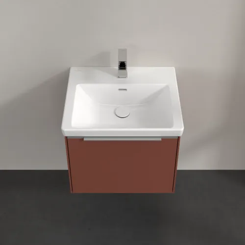VILLEROY BOCH Subway 3.0 Vanity unit, s osvětlením, 1 zásuvka, 523 x 429 x 448 mm, vínově červená #C579L0AH, obrázek 4
