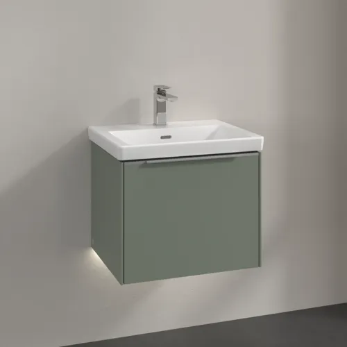 VILLEROY BOCH Subway 3.0 Vanity unit, s osvětlením, 1 zásuvka, 523 x 429 x 448 mm, Soft Green #C579L0AF, obrázek 2