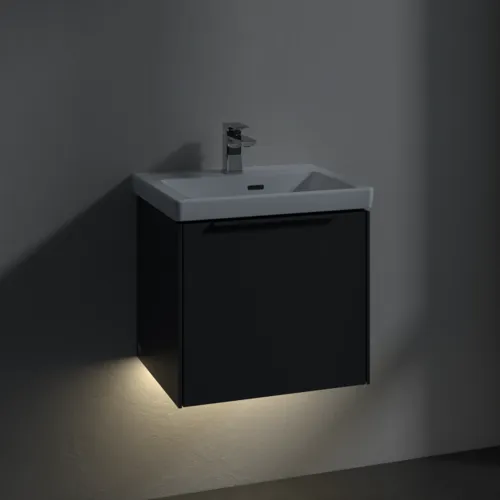 VILLEROY BOCH Subway 3.0 Vanity unit, s osvětlením, 1 zásuvka, 473 x 429 x 408 mm, grafitová barva #C580L2VR, obrázek 5