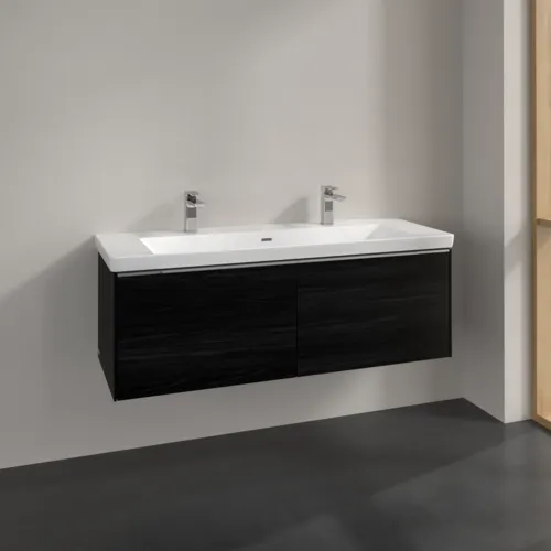 VILLEROY BOCH Subway 3.0 Vanity unit, 2 výsuvy, 1272 x 429 x 478 mm, černý dub #C60100AB, obrázek 2