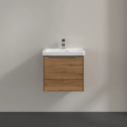VILLEROY BOCH Subway 3.0 Vanity unit, s osvětlením, 1 zásuvka, 473 x 429 x 408 mm, dub Kansas #C580L0RH, obrázek 3