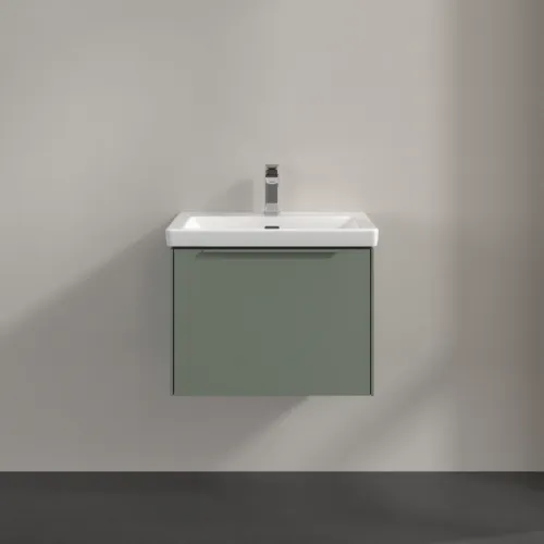 VILLEROY BOCH Subway 3.0 Vanity unit, s osvětlením, 1 zásuvka, 572 x 429 x 478 mm, Soft Green #C577L2AF, obrázek 3