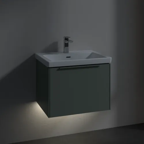 VILLEROY BOCH Subway 3.0 Vanity unit, s osvětlením, 1 zásuvka, 572 x 429 x 478 mm, Soft Green #C577L2AF, obrázek 5