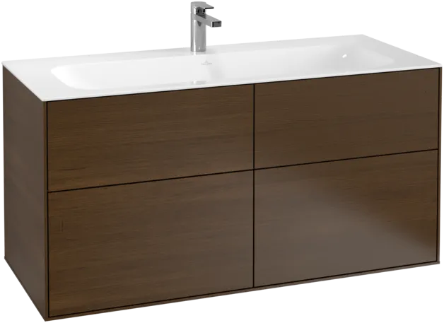 VILLEROY BOCH Toaletní skříňka Finion, 4 výsuvy, 1196 x 591 x 498 mm, ořechová dýha #F05000GN, obrázek 1