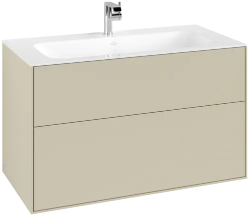 VILLEROY BOCH Toaletní skříňka Finion, 2 zásuvky, 996 x 591 x 498 mm, hedvábně šedý matný lak #F02000HJ