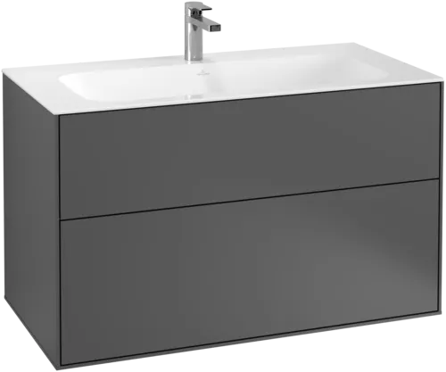 VILLEROY BOCH Toaletní skříňka Finion, 2 výsuvy, 996 x 591 x 498 mm, antracitový matný lak #F02000GK, obrázek 2