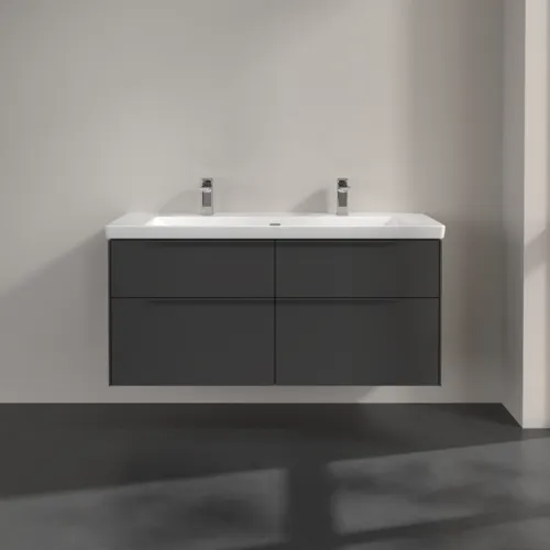 VILLEROY BOCH Subway 3.0 Vanity unit, s osvětlením, 4 výsuvy, 1272 x 576 x 478 mm, grafitová barva #C602L2VR, obrázek 3