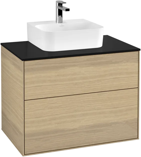 VILLEROY BOCH Toaletní skříňka Finion, 2 výsuvy, 800 x 603 x 501 mm, dubová dýha #F08200PC, obrázek 1