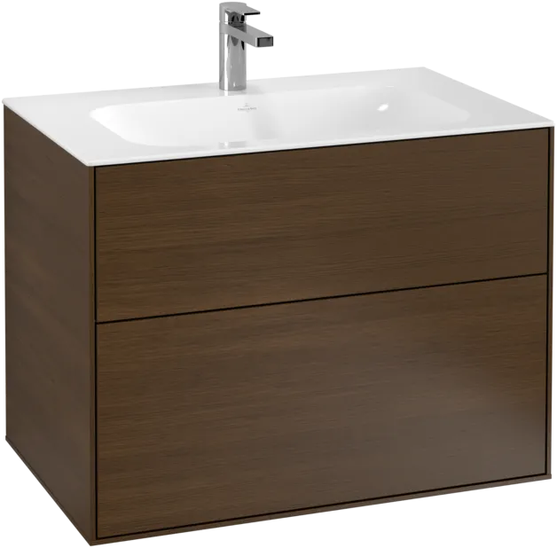 VILLEROY BOCH Toaletní skříňka Finion, 2 výsuvy, 796 x 591 x 498 mm, ořechová dýha #F01000GN, obrázek 1