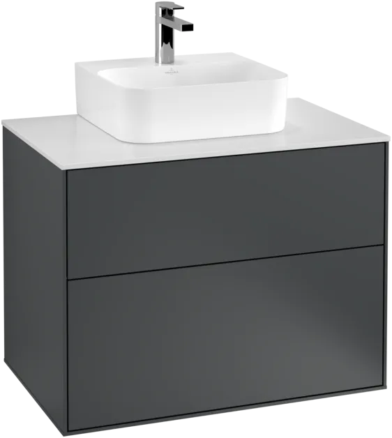 VILLEROY BOCH Toaletní skříňka Finion, 2 výsuvy, 800 x 603 x 501 mm, půlnočně modrý matný lak #F08100HG