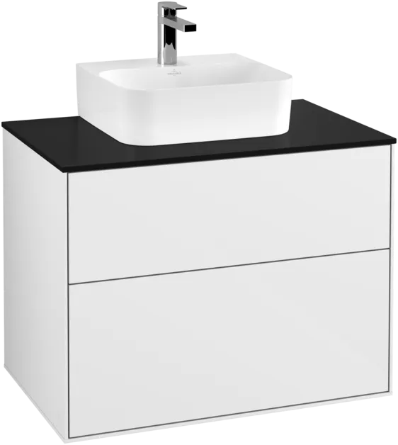 VILLEROY BOCH Toaletní skříňka Finion, 2 výsuvy, 800 x 603 x 501 mm, lesklý bílý lak #F08200GF, obrázek 1