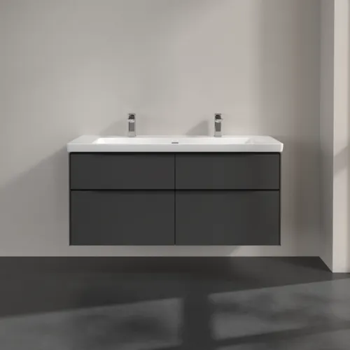 VILLEROY BOCH Subway 3.0 Vanity unit, s osvětlením, 4 výsuvy, 1272 x 576 x 478 mm, grafitová barva #C602L1VR, obrázek 3
