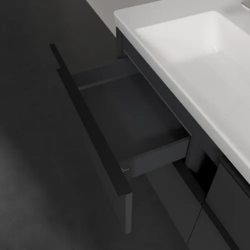 VILLEROY BOCH Subway 3.0 Vanity unit, s osvětlením, 4 výsuvy, 1272 x 576 x 478 mm, grafitová barva #C602L1VR, obrázek 8