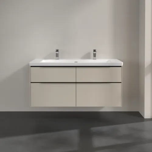 VILLEROY BOCH Subway 3.0 Vanity unit, s osvětlením, 4 výsuvy, 1272 x 576 x 478 mm, Cashmere Grey #C602L1VN, obrázek 3