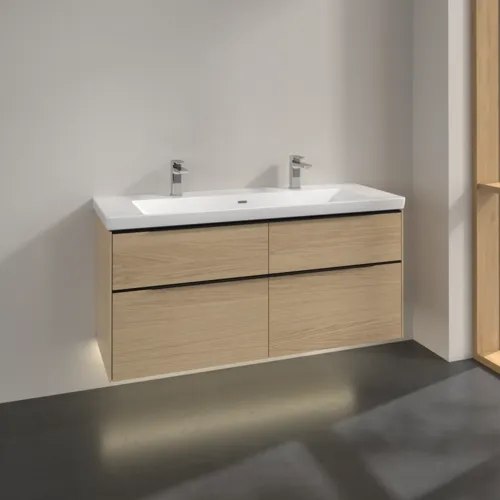 VILLEROY BOCH Subway 3.0 Vanity unit, s osvětlením, 4 výsuvy, 1272 x 576 x 478 mm, dub severský #C602L1VJ, obrázek 2