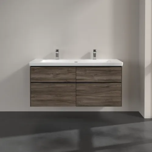 VILLEROY BOCH Subway 3.0 Vanity unit, s osvětlením, 4 výsuvy, 1272 x 576 x 478 mm, Stone Oak #C602L1RK, obrázek 3