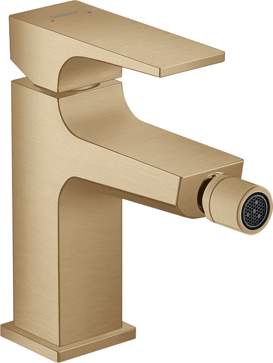HANSGROHE Metropol Bidetová baterie s plnou pákou a odtokovou soupravou Push-Open kartáčovaný bronz 32520140
