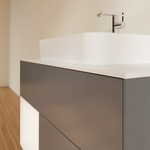 VILLEROY BOCH Toaletní skříňka Finion, s osvětlením, 2 výsuvy, 1000 x 603 x 501 mm, antracitový matný lak / bílý matný lak / bílé matné sklo #F361MTGK, obrázek 7
