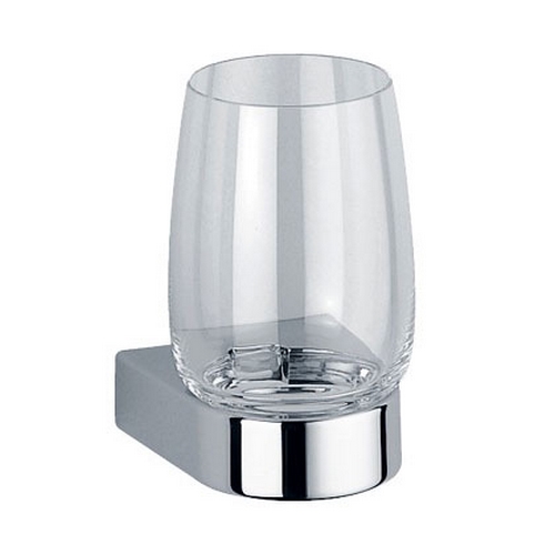 KEUCO Elegance držák se skleničkou 01650016000 chrom/sklo