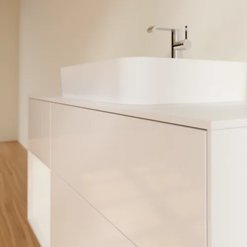 VILLEROY BOCH Toaletní skříňka Finion, s osvětlením, 3 výsuvy, 1200 x 603 x 501 mm, lesklý bílý lak / lesklý bílý lak / sklo bílé matné #F411GFGF, obrázek 6