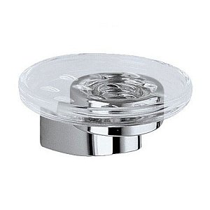 KEUCO Solo držák s mýdlenkou 01555016000 - chrom/sklo