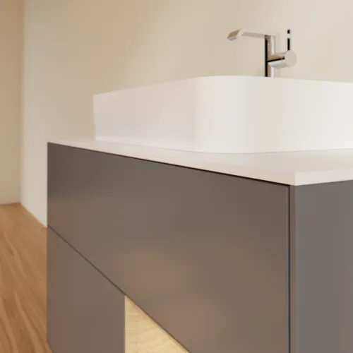 VILLEROY BOCH Toaletní skříňka Finion, s osvětlením, 2 výsuvy, 1000 x 603 x 501 mm, antracit matný lak / dubová dýha / sklo bílé matné #F371PCGK, obrázek 6
