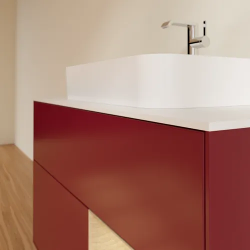 VILLEROY BOCH Toaletní skříňka Finion, s osvětlením, 2 výsuvy, 1000 x 603 x 501 mm, matný lak Peony / dubová dýha / bílé matné sklo #F371PCHB, obrázek 6