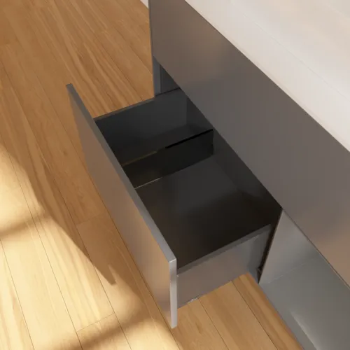 VILLEROY BOCH Toaletní skříňka Finion, s osvětlením, 2 výsuvy, 1000 x 603 x 501 mm, antracit matný lak / antracit matný lak / sklo bílé matné #F371GKGK, obrázek 7