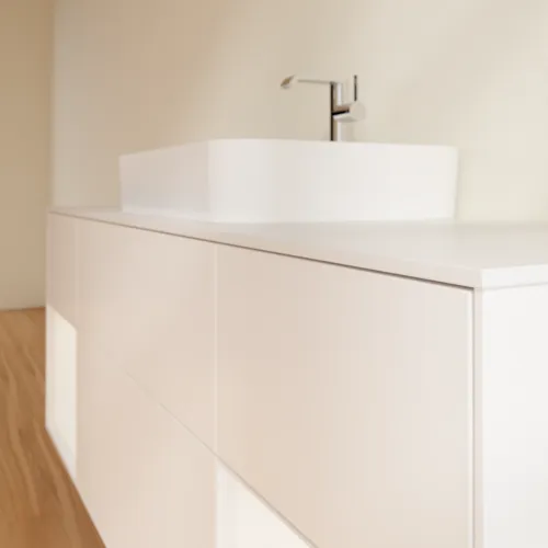 VILLEROY BOCH Toaletní skříňka Finion, s osvětlením, 4 výsuvy, 1600 x 603 x 501 mm, bílý matný lak / bílý matný lak / sklo bílé matné #F451MTMT, obrázek 5