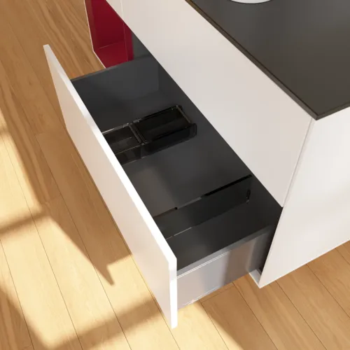 VILLEROY BOCH Toaletní skříňka Finion, s osvětlením, 3 výsuvy, 1200 x 603 x 501 mm, bílý matný lak / pivoňkový matný lak / černé matné sklo #F412HBMT, obrázek 7