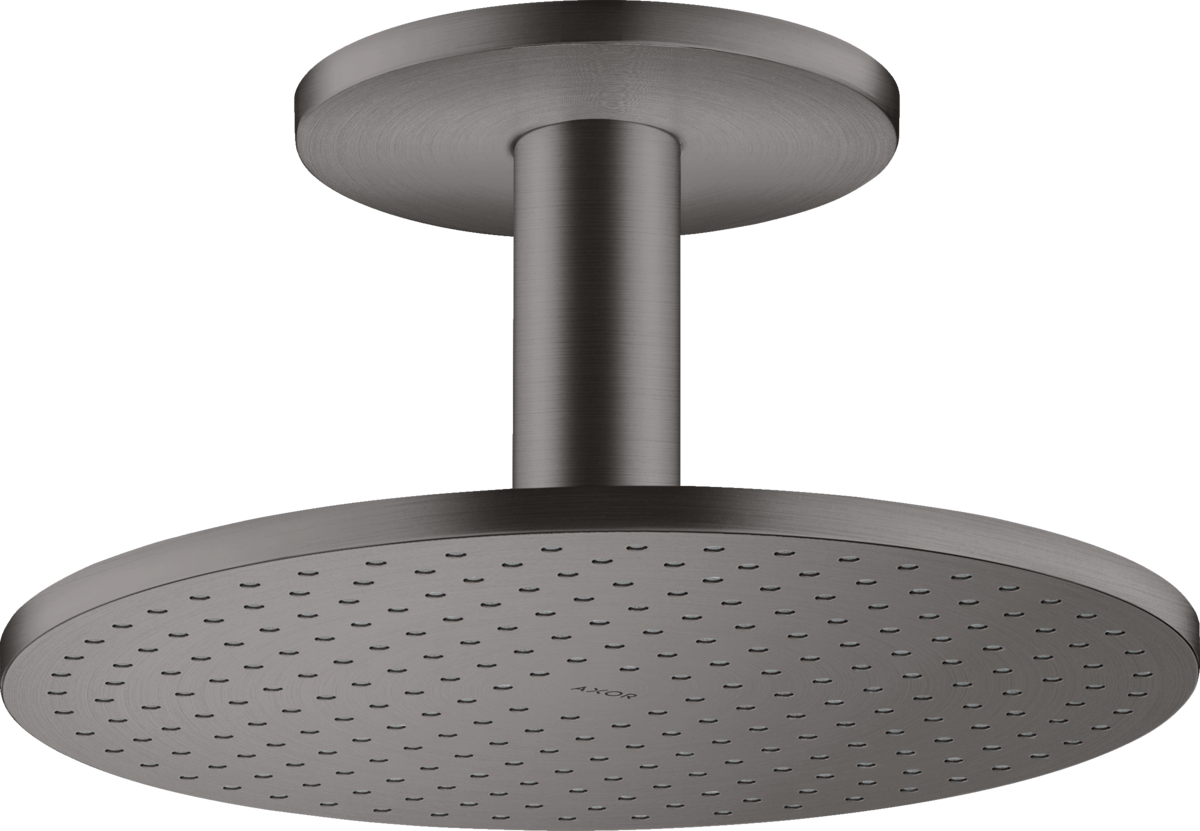 HANSGROHE AXOR ShowerSolutions Horní sprcha 300 2jet s přívodem od stropu #35304340 - kartáčovaný černý chrom