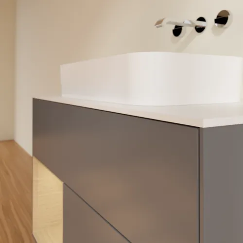 VILLEROY BOCH Toaletní skříňka Finion, s osvětlením, 2 výsuvy, 1000 x 603 x 501 mm, antracit matný lak / dubová dýha / sklo bílé matné #F651PCGK, obrázek 6