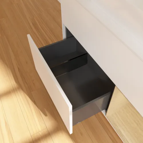 VILLEROY BOCH Toaletní skříňka Finion, s osvětlením, 2 výsuvy, 1000 x 603 x 501 mm, bílý matný lak / dubová dýha / sklo bílé matné #F661PCMT, obrázek 7