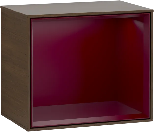 VILLEROY BOCH Policový modul Finion, s osvětlením, 418 x 356 x 270 mm, ořechová dýha / matný lak Pivoňka #F580HBGN