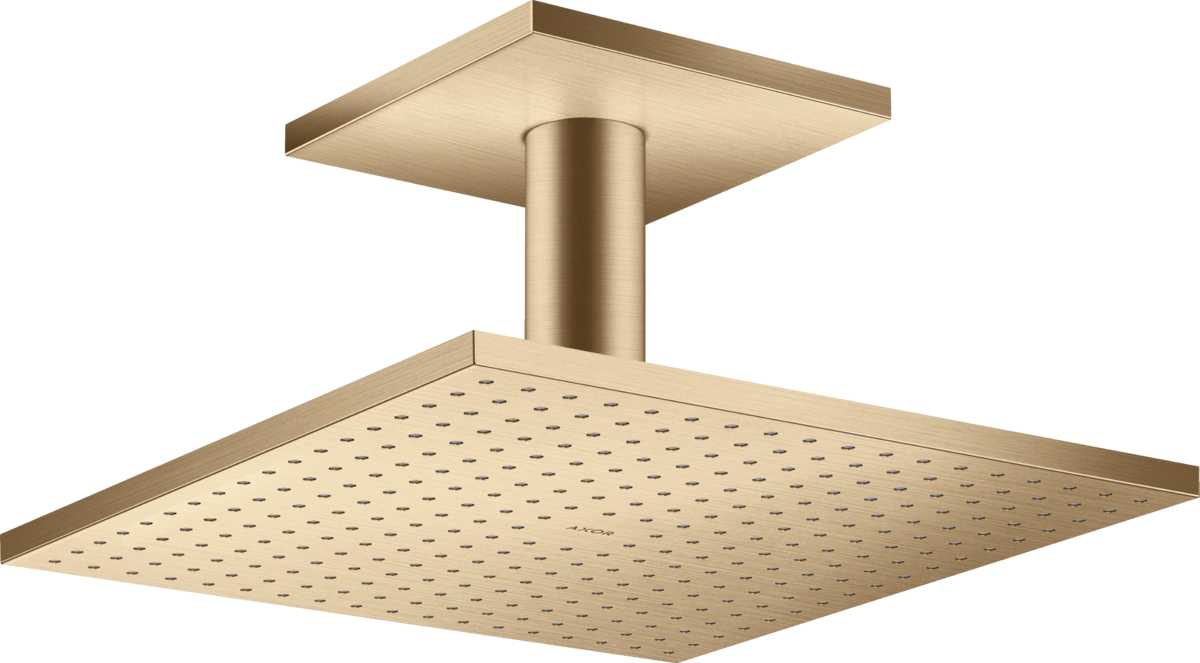 HANSGROHE AXOR ShowerSolutions Horní sprcha 300/300 2jet s přívodem od stropu #35320140 - kartáčovaný bronz