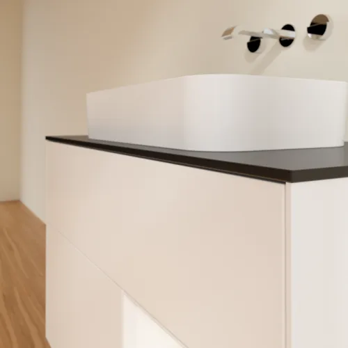 VILLEROY BOCH Toaletní skříňka Finion, s osvětlením, 2 výsuvy, 1000 x 603 x 501 mm, bílý matný lak / bílý matný lak / černé matné sklo #F662MTMT, obrázek 6