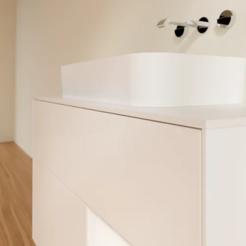 VILLEROY BOCH Toaletní skříňka Finion, s osvětlením, 2 výsuvy, 1000 x 603 x 501 mm, bílý matný lak / bílý matný lak / sklo bílé matné #F661MTMT, obrázek 6