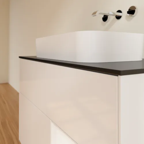 VILLEROY BOCH Toaletní skříňka Finion, s osvětlením, 2 výsuvy, 1000 x 603 x 501 mm, lesklý bílý lak / lesklý bílý lak / sklo černé matné #F662GFGF, obrázek 6